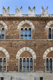 Italie, Ligurie, Gênes, le palais San Giorgio construit en 1260, Marco Polo en fut un illustre prisonnier et y dicta ses mémoires