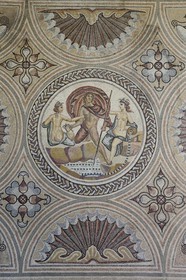 France, Rhône (69), Saint-Romain-en-Gal, musée gallo-romain de Saint-Romain-en-Gal, mosaïque d'Hylas et les Nymphes datant du début du IIIème siècle après J.-C.
