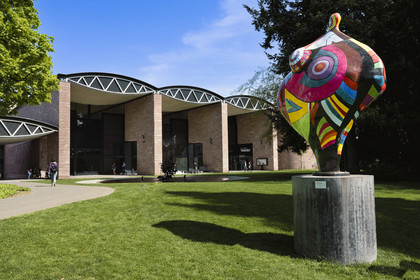 Switzerland, Basel, Tinguely Museum, sculpture by Niki de Saint Phalle in the park