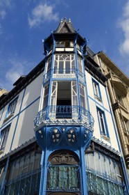 France, Meurthe-et-Moselle, Nancy, rue Saint-Jean, the former Genin Louis seed merchant's shop of Art Nouveau style