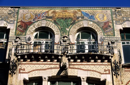 Belgique, Flandre, Anvers (Antwerpen), quartier Zurenborg, la maison Art nouveau dite de la bataille de Waterloo