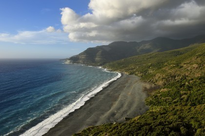 France, Haute Corse, Nonza, the beach