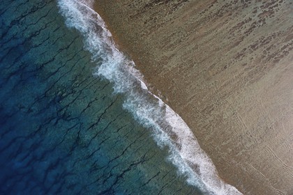 France, Reunion Island (French overseas department), West Coast, Saint Gilles les Bains lagoon at l'Ermitage les Bains (aerial view)
