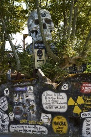 France, Rhone, Saint-Romain-au-Mont-d'Or, the Abode of Chaos (la Demeure du Chaos), the artwork is based around the endless transformation of the artist Thierry Ehrmann's 17th century home into a replica war zone at the image of this world