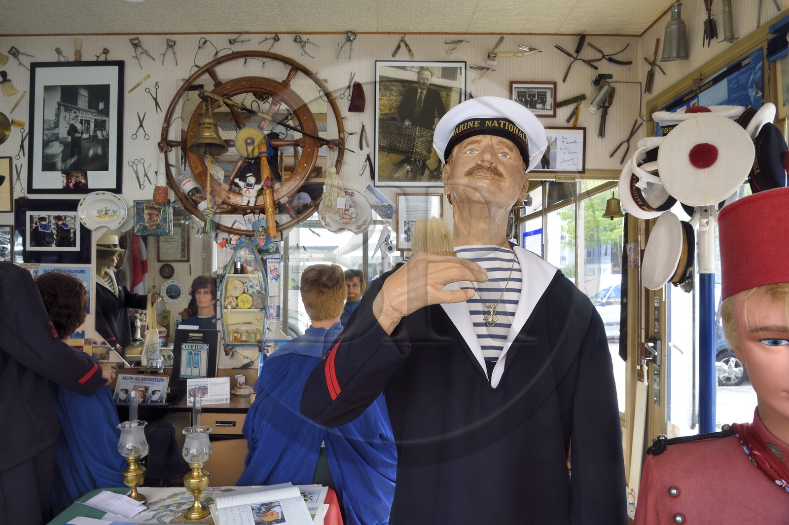 France, Seine Maritime, Le Havre, Saint-François district also called Breton district,  the very special Salon des Navigateurs from the hairdresser Daniel Lecompte