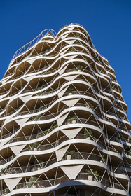 France, Hérault (34), Montpellier, quartier de la gare Saint-Roch, l'immeuble d'habitation Higher Roch