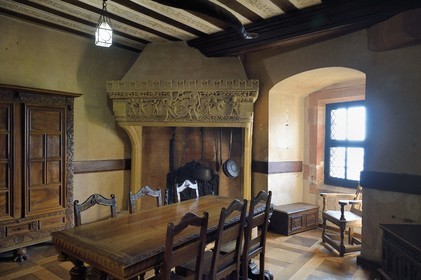 France, Bas-Rhin (67), Orschwiller, le chateau du Haut-Koenigsbourg, la chambre lorraine