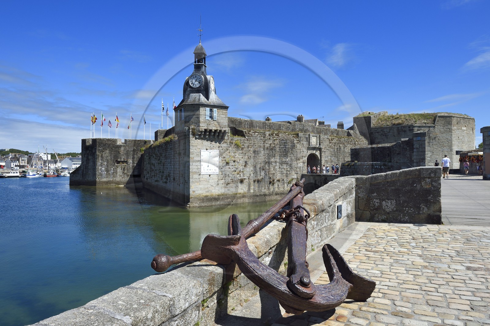 France, Finistère (29), Concarneau, les remparts de la Ville Close
