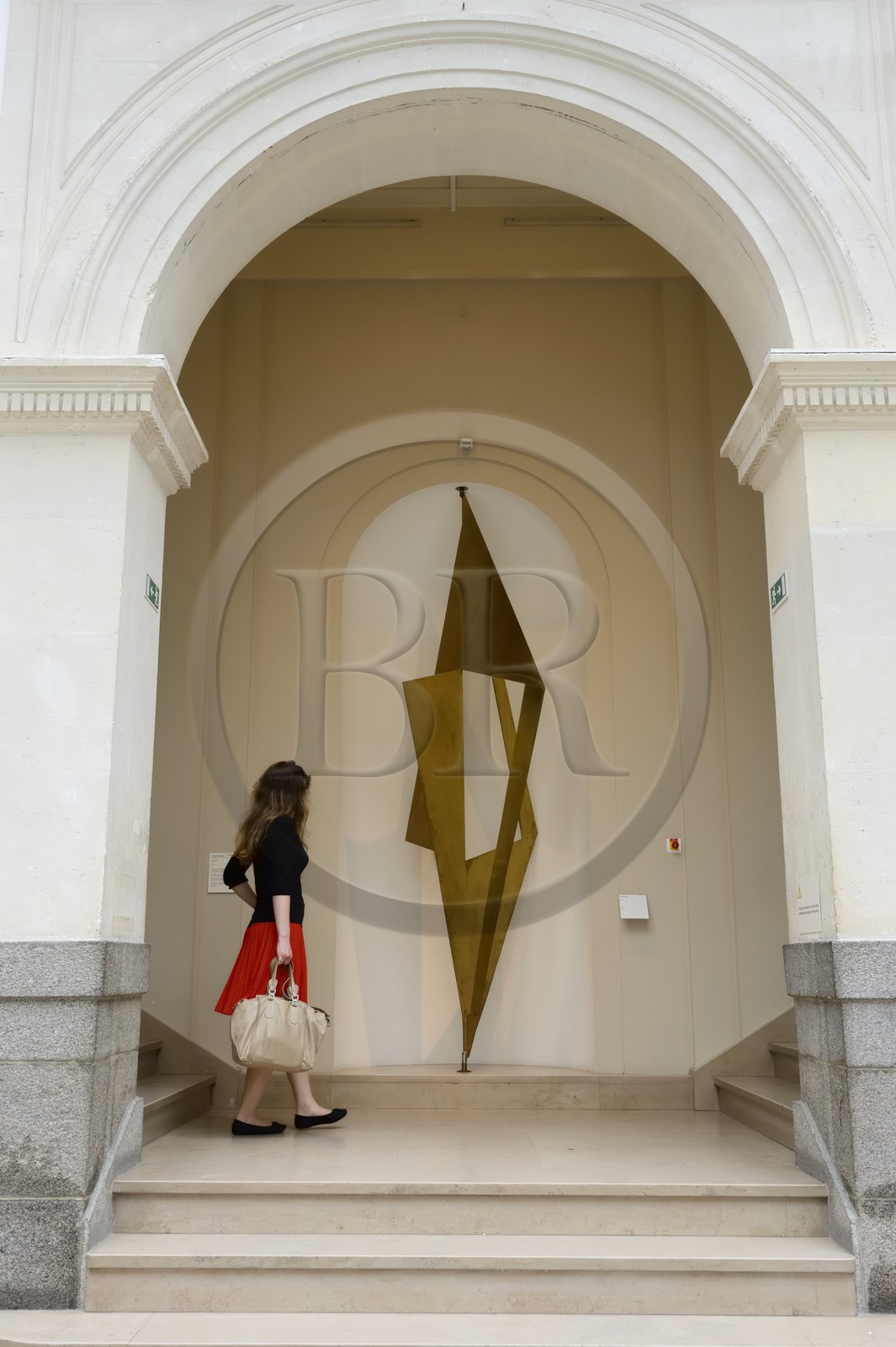 France, Ille-et-Vilaine (35), Rennes, musée des beaux-arts (MBAR), sculpture en laiton structure de Francis Pellerin (1956)