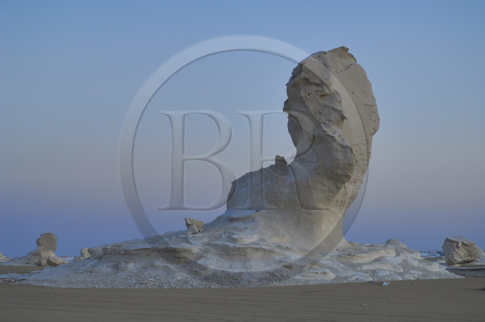 Egypte, désert libyque, le Désert Blanc au nord de Farafra