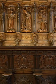 Espagne, Andalousie, Malaga, la cathédrale, Catedral Basílica de la Encarnacion stalles de la cloture du choeur