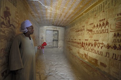 Egypte, Haute Egypte, vallée du Nil, environs de Louxor, nécropole thébaine classée Patrimoine Mondial de l'UNESCO, Thèbes Ouest, tombes des nobles, la tombe de Ouserhat