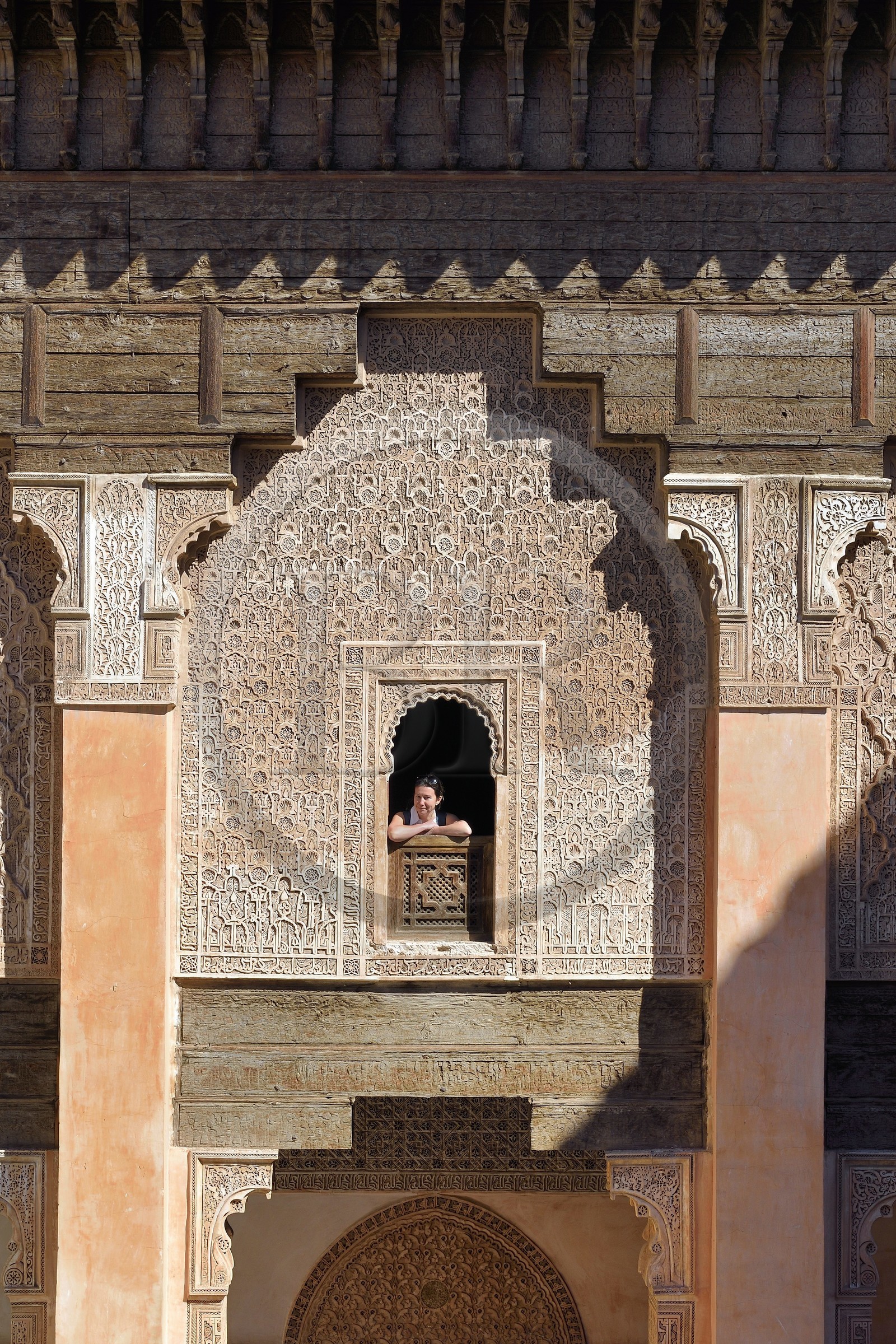 Maroc, Haut-Atlas, Marrakech, ville impériale, Médina classée Patrimoine Mondial de l'UNESCO, la Medersa Ali Ben Youssef (école coranique)