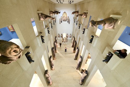 Germany, Baden-Wurttemberg, Freiburg im Breisgau, the Augustiner Museum, cathedral (Munster) original statues
