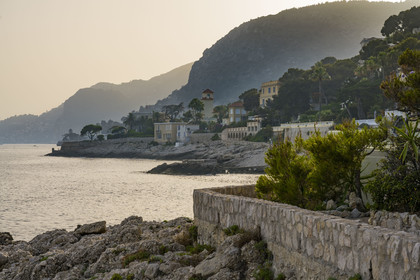 France, Alpes-Maritimes, Cap d'Ail, luxury villas towards Cap Mala