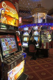 France, Calvados, Pays d'Auge, Deauville, the casino (Barriere group), slot machine or one-armed bandit