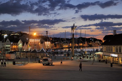 Norway, Rogaland County, Stavanger, the old harbour (Vagen)