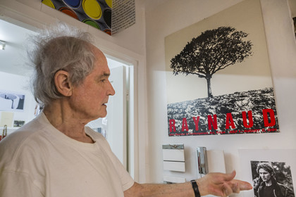 France, Paris, visual artist Jean-Pierre Raynaud in his studio apartment