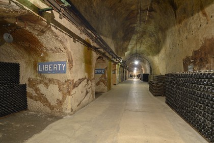 France, Marne (51), Reims le champagne, les caves du Domaine Pommery