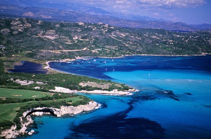 France, Corse du Sud, Pointe de Sperone (aerial view)
