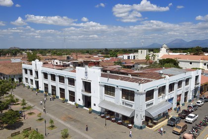 Nicaragua, Leon, l'hôtel de ville conçu dans un style Art Déco par l'architecte Marcelo Targa en 1942