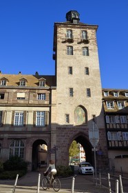 France, Bas Rhin, Strasbourg, old town listed as World Heritage by UNESCO, the Civil Hospital, the hospital tower remnant of the walls of the Middle Ages