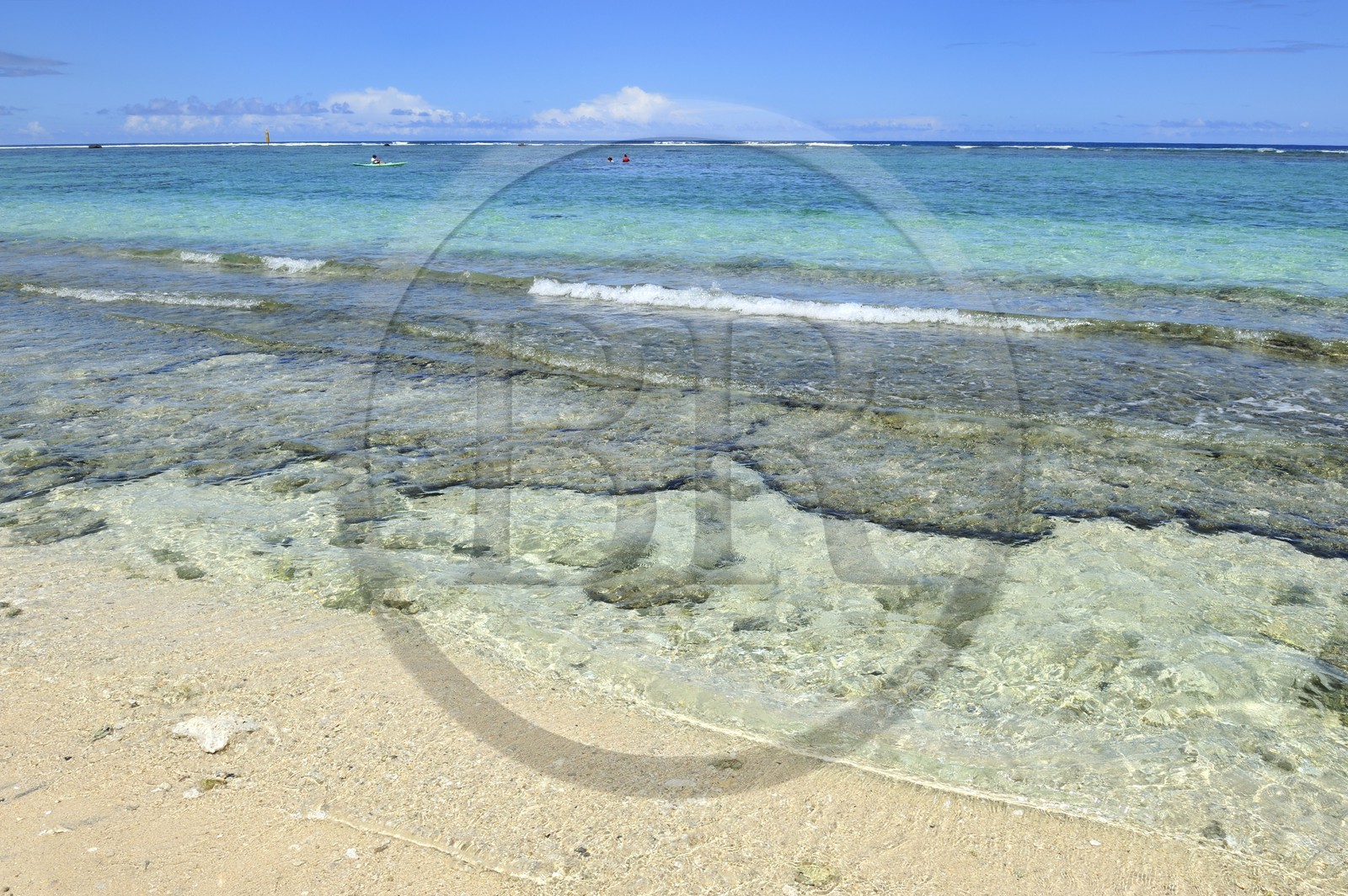 France, île de la Réunion, la Cote Ouest, plage du lagon de Saint-Gilles-Les-Bains à l'Ermitage-les-Bains