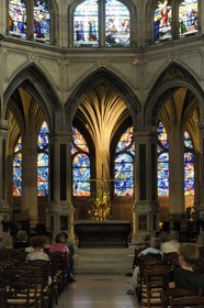 France, Paris (75), Eglise Saint-Séverin , la colonne torse dans le double déambulatoire
