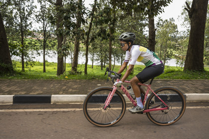 Rwanda, Kigali, la cycliste professionnelle rwandaise Violetta Neza