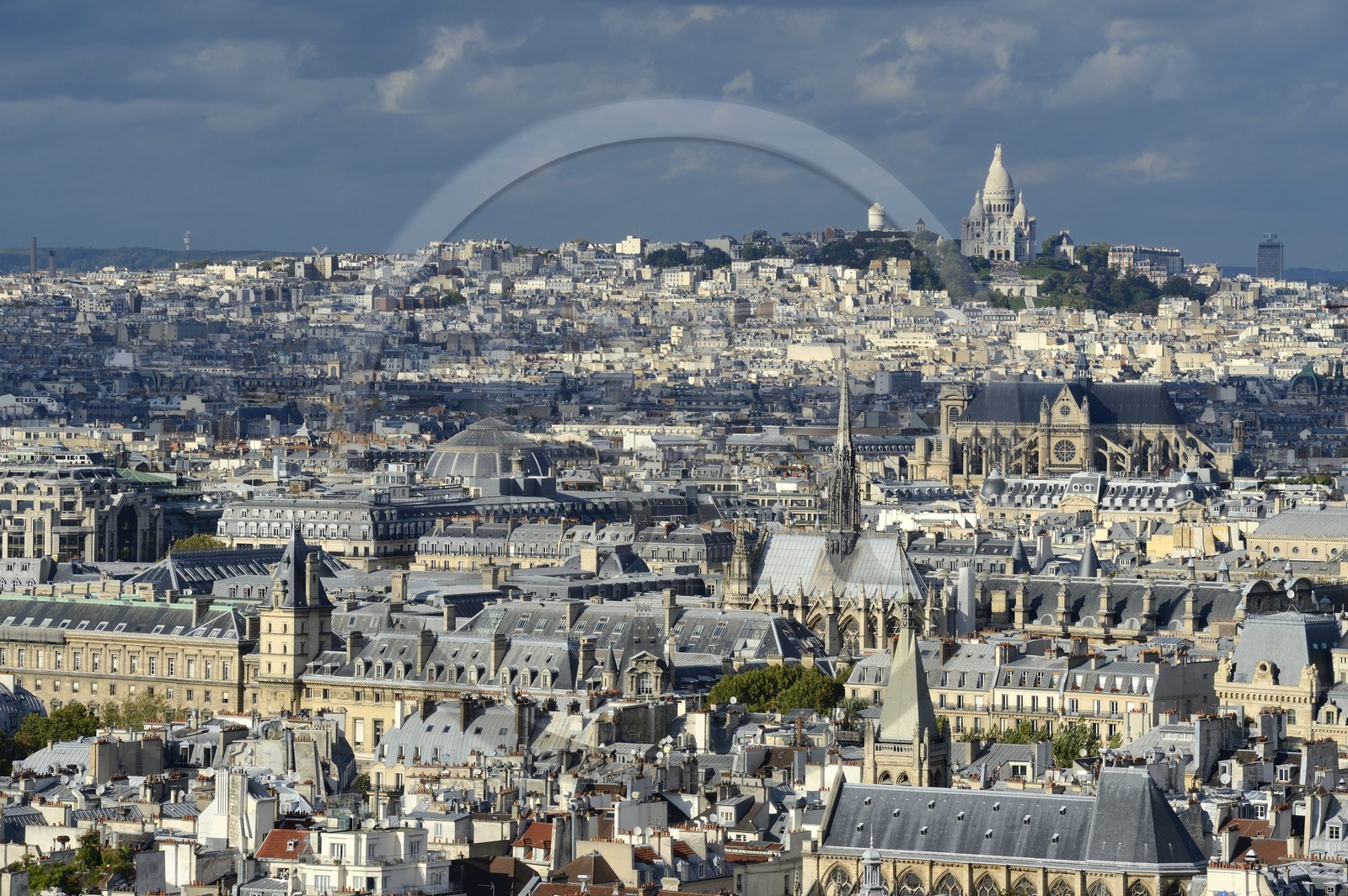 France, Paris (75), le quai des Orfèvres, la Sainte-Chapelle, l'église Saint-Eustache et la Basilique du Sacré-Coeur de Montmartre