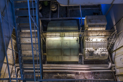 France, Loire Atlantique, Saint Nazaire, Escal'Atlantic in the former German submarine base brings the world of transatlantics back to life, engine room