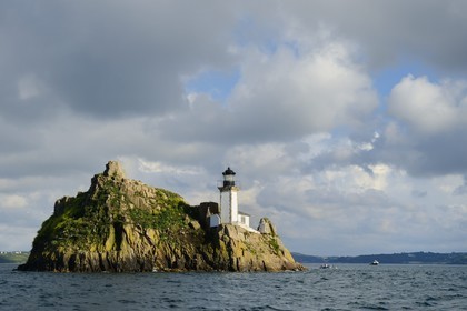 France, Finistere, Morlaix bay, Carantec, lighthouse of Louet island (also a guest house in summer)