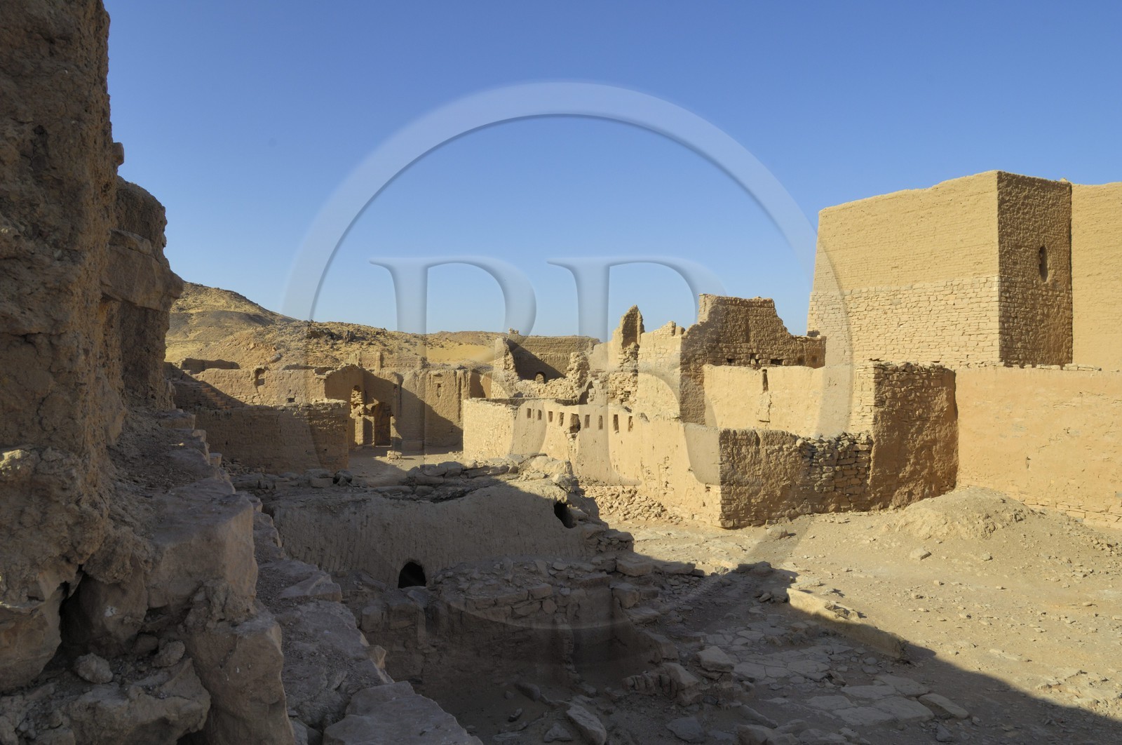 Egypt, Upper Egypt, Nubia, Nile Valley, Aswan, Saint Simeon Monastery on the left bank of Nile River