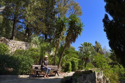 France, Var, Hyeres, Castel Sainte-Claire whose gardens have been awarded Jardins Remarquables de France label ( Remarkable Gardens of France)