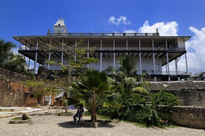 Tanzania, Zanzibar Archipelago, Unguja island (Zanzibar), Stone Town, listed as World Heritage by UNESCO, Beit El-Ajaib or House of Wonders is the site of the Zanzibar National Museum of History &Culture