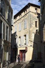France, Bouches du Rhone, Arles, rue Jouvene in the old town