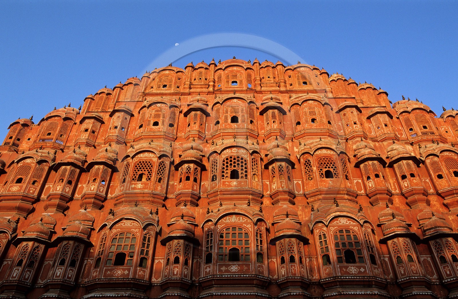 India, Rajasthan State, Jaipur, the Hawa Mahal wind palace, a part of the City Palace