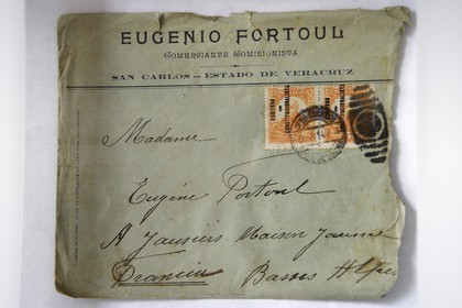 France, Alpes de Haute Provence, Ubaye valley, Jausiers, mexican villa known as Villa San Carlos, letter to his wife from Eugene Fortoul who emigrated to Mexico in the early 20th century