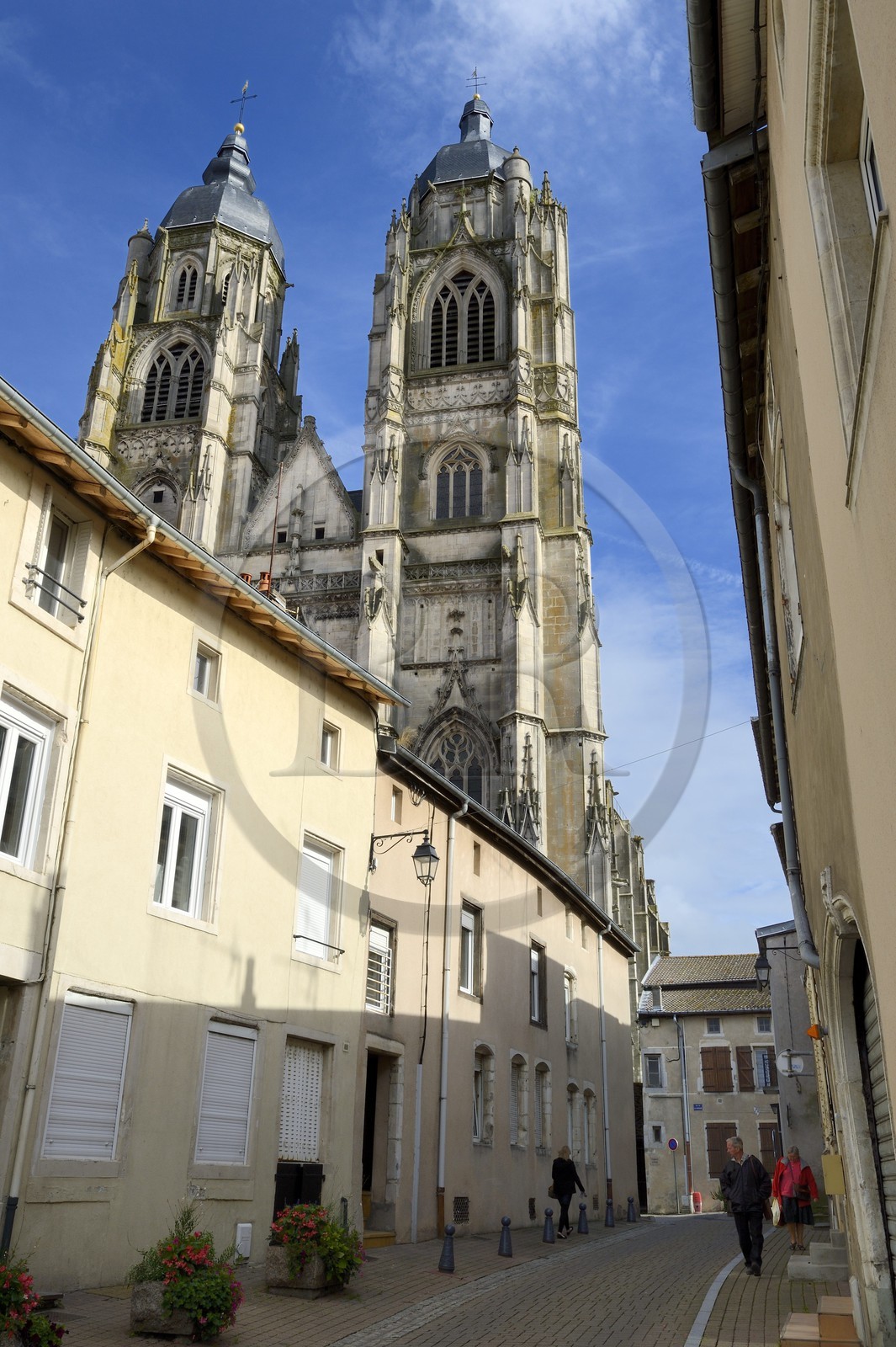 France, Meurthe-et-Moselle, Saint-Nicolas-de-Port basilica seen from the rue des 3 pucelles