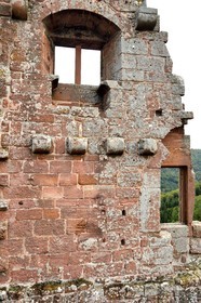 France, Bas Rhin, Northern Vosges Regional Natural Park, Lembach, Fleckenstein Castle; the lord's home