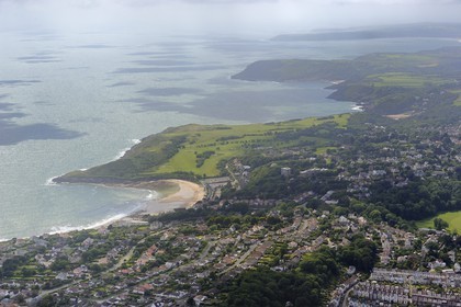 United Kingdom, England, Wales, Langland Bay (aerial view)