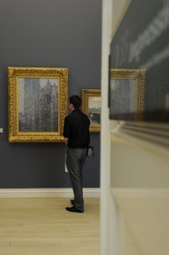 France, Seine Maritime, Rouen, Fine Arts museum, painting La cathédrale de Rouen. Le portail, temps gris 1892 by Claude Monet