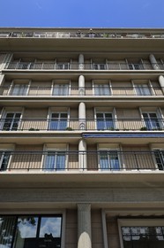 France, Seine Maritime, Le Havre, Downtown rebuilt by Auguste Perret listed as World Heritage by UNESCO, Perret buildings at  53 - 57 Avenue Foch