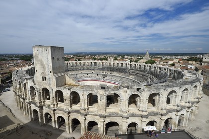 France, Bouches du Rhone, Arles, the Arenas, Roman Amphitheatre 80-90 AD, Historical monument, listed as World Heritage by UNESCO