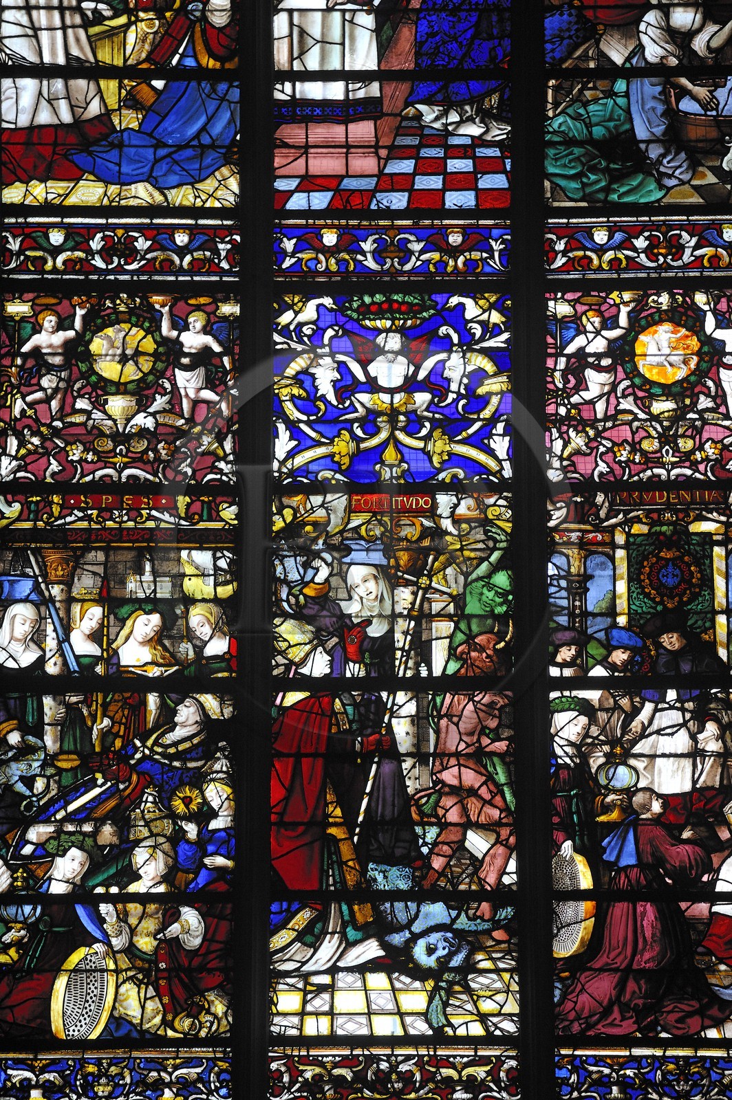 France, Seine-Maritime (76), Rouen, cathédrale Notre-Dame de Rouen, vitrail