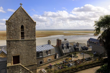 France, Manche, Mont Saint Michel, listed as World Heritage by UNESCO, Saint Pierre parish church and the cemetery