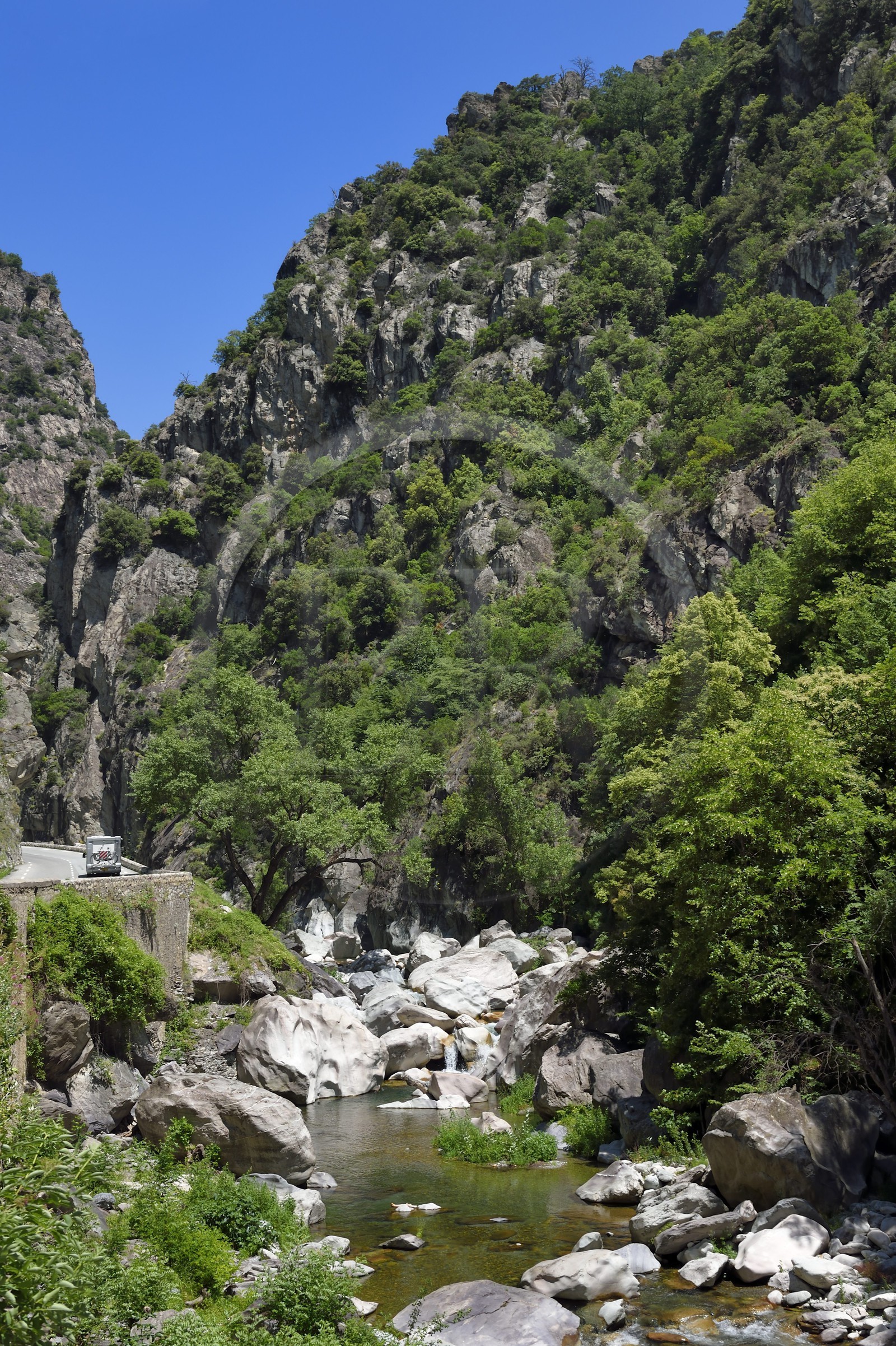 France, Alpes-Maritimes, Roya Valley, the gorges of Paganin between Saorge and Tende, the River Roya