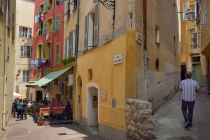 France, Alpes-Maritimes, Nice, Old Town, restaurants rue Francois Zanin