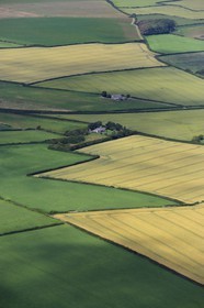 United Kingdom, England, Wales, fields near Llantwit Major (aerial view)