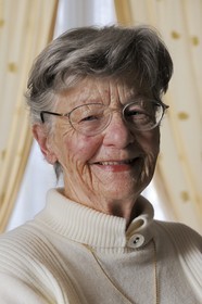 France, Manche (50), Cotentin, Saint-Lô, Mireille François témoin des bombardements de 1944